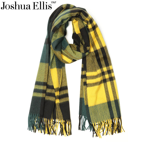 78%OFF!】 Joshua Ellis ジョシュア エリス カシミア ブラックウォッチ 大判ストール CPG51783  PrimaryBlackWatch イエローチェック cpg51783-y 100
