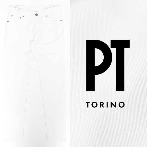 【30%OFF】ピーティートリノ PT TORINO SWING FIT 綿織物 伸ばすこと 白いこと ツイル ジーンズズボン下 白いこと z10basoa14-w【返品不可】 100