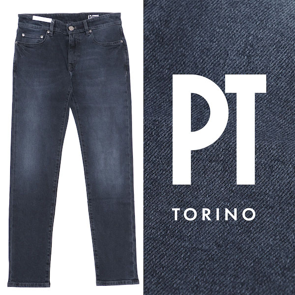 【30%OFF】ピーティートリノ PT TORINO ROCK / SKINNY FIT ストレッチ デニム パンツ ブラックインディゴ rpckca51-bubl 【返品不可】100｜Legare