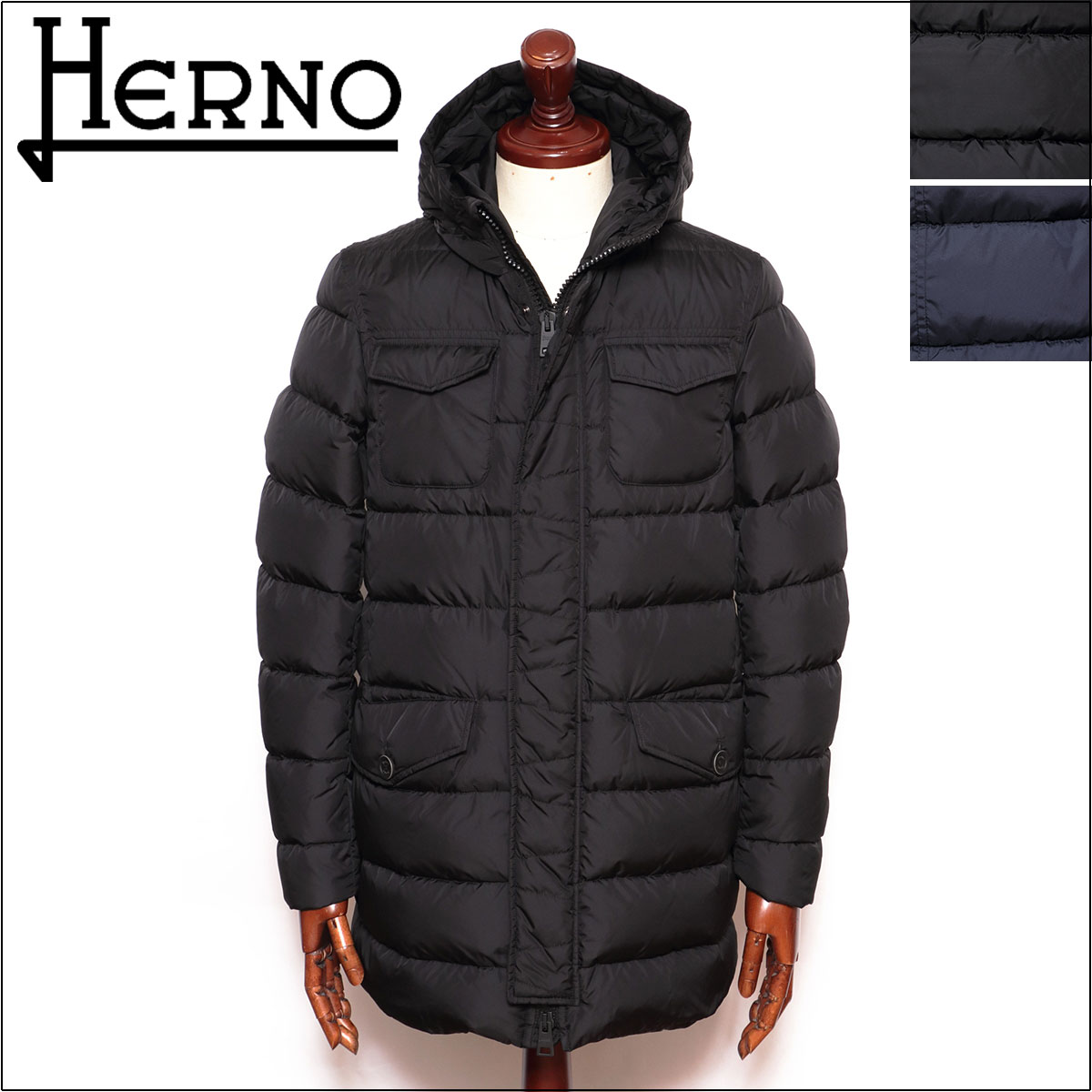 【楽天市場】【40%OFF】ヘルノ HERNO POLAR-TECH PI0191U ウォーターレペレントナイロン 4ポケット ダウンフー ...