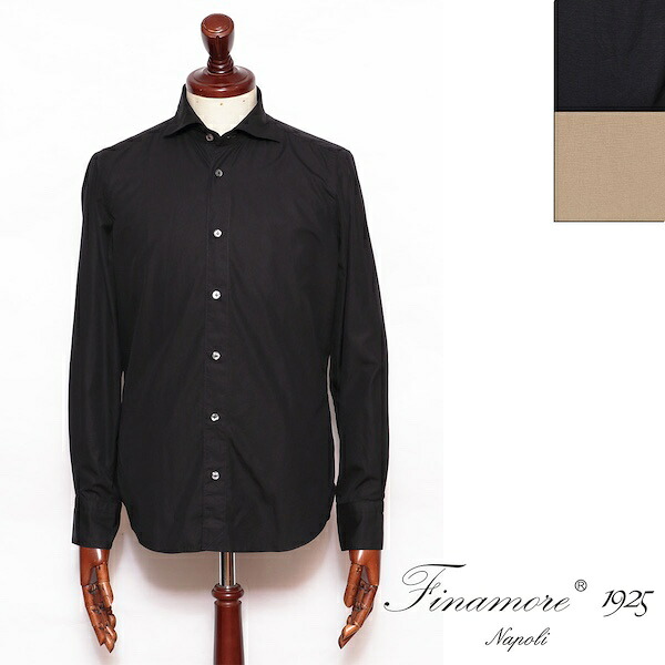 フィナモレ FINAMORE SIMONE シモーネ INTERNO インテルノ ウォッシュドコットン ブロード カッタウェイ シャツ simc0147 100|Legare