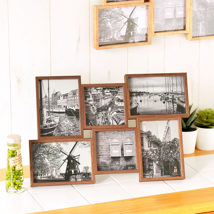 楽天市場 フォトフレーム Ns 写真立て Dnk 03 L版 マグネット Magnet 壁掛け 置き かわいい 複数 6枚 おしゃれ 多面 木目調 結婚祝い 出産祝い プレゼント ギフト 内祝い Mdf フォトスタンド 額縁 北欧 シンプル リビング 玄関 正方形 L判 デザイン文具 Leilo レイロ