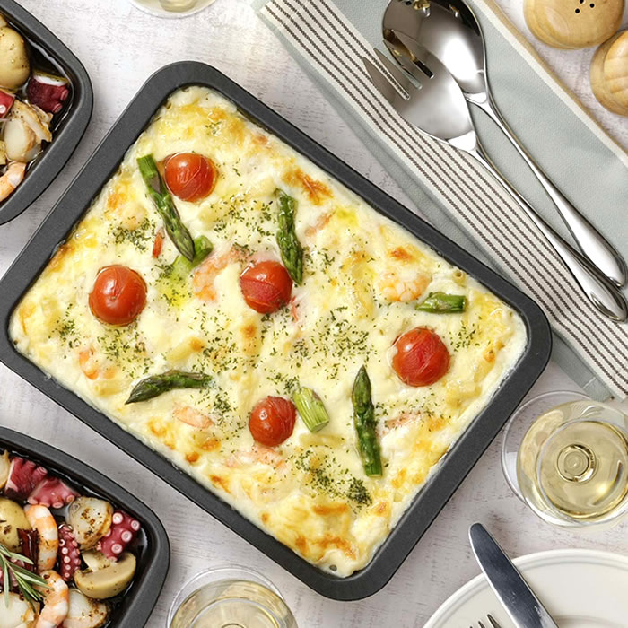 グリルプレートグリルdeクックワイドオーブンパングリルパン蓋ダッチオーブン料理トレーフッ素加工便利トースト魚焼き器日本製調理器具時短調理キッチン用品フタ付きオーブントースタースチール燕三条