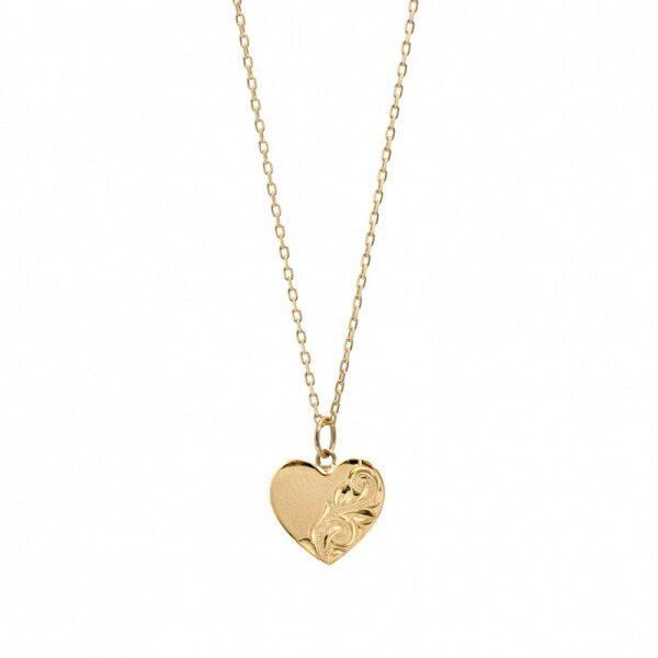 《在庫あり》【正規品】Maxi マキシ ハワイアンジュエリー ネックレス ハートネックレス Half engrave heart Necklace 10KYG 10金ゴールド イエローゴールド プレゼント ラッピング 送料無料 レディース メンズ シンプル レイピカケ 【商品コード:5221-059-0】