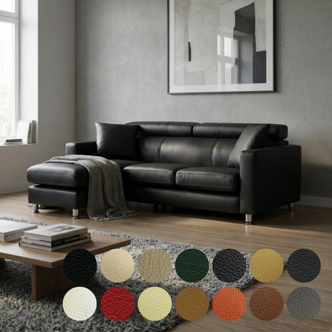 楽天市場】オットマン スツール 本革 1人掛けソファ ワイド 大型