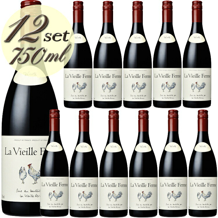 1ケース 12本入特価 2024 ラ ヴィエイユ フェルム ルージュ ファミーユ ペラン 正規品 赤ワイン 辛口 750ml Famille Perrin La Vieille Ferme Rouge