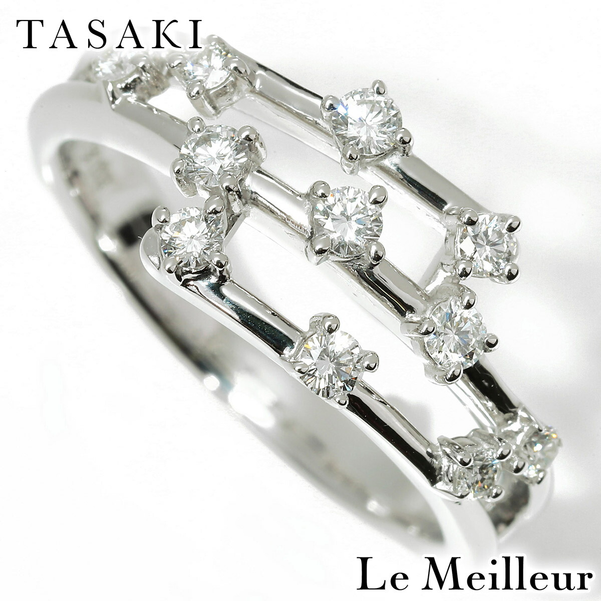 【ポイント5倍★7/25-8/2限定】TASAKI タサキ ダイヤモンド 0.26ct ホワイトゴールド K18WG リング 11.5号 指輪【中古】【新品仕上げ済】｜Le meilleur（ルメイユ）