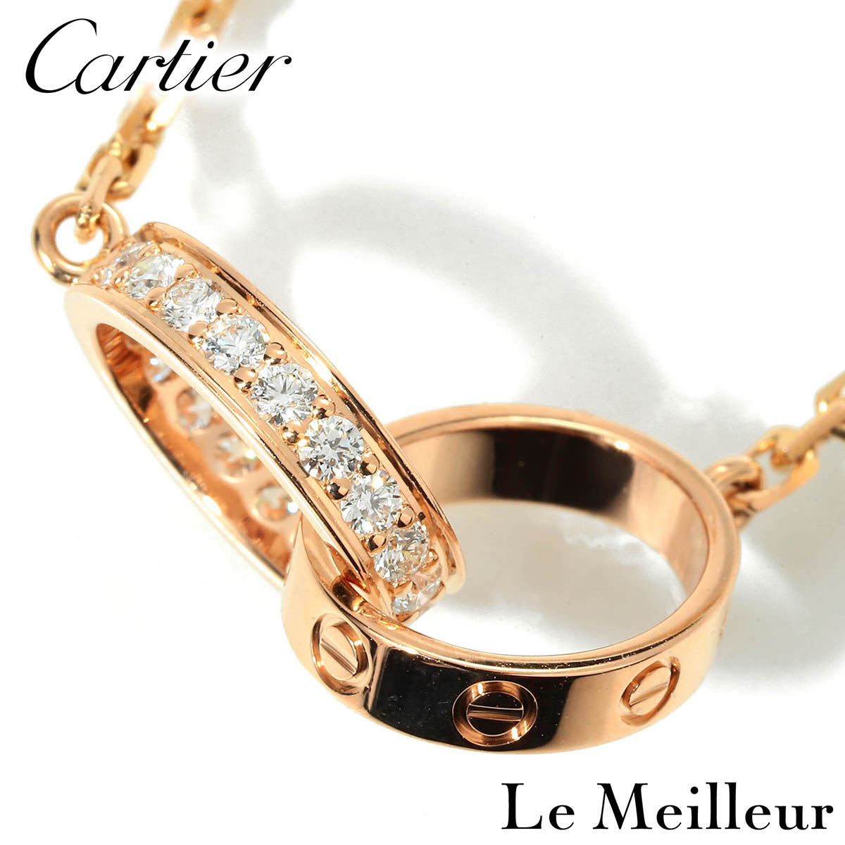 Cartier カルティエ LOVE CRB7013900 ダイヤモンド ピンクゴールド K18PG ネックレス 【中古】【新品仕上げ済】|Le meilleur(ルメイユ)