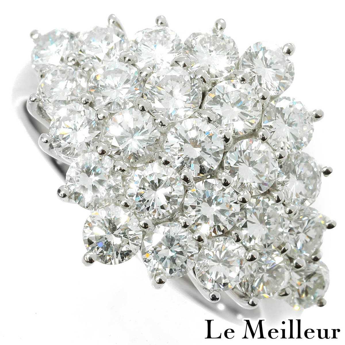 【ポイント5倍★7/25-8/2限定】ダイヤモンド 2.27ct プラチナ Pt900 リング 11号 指輪【中古】【新品仕上げ済】｜Le meilleur（ルメイユ）