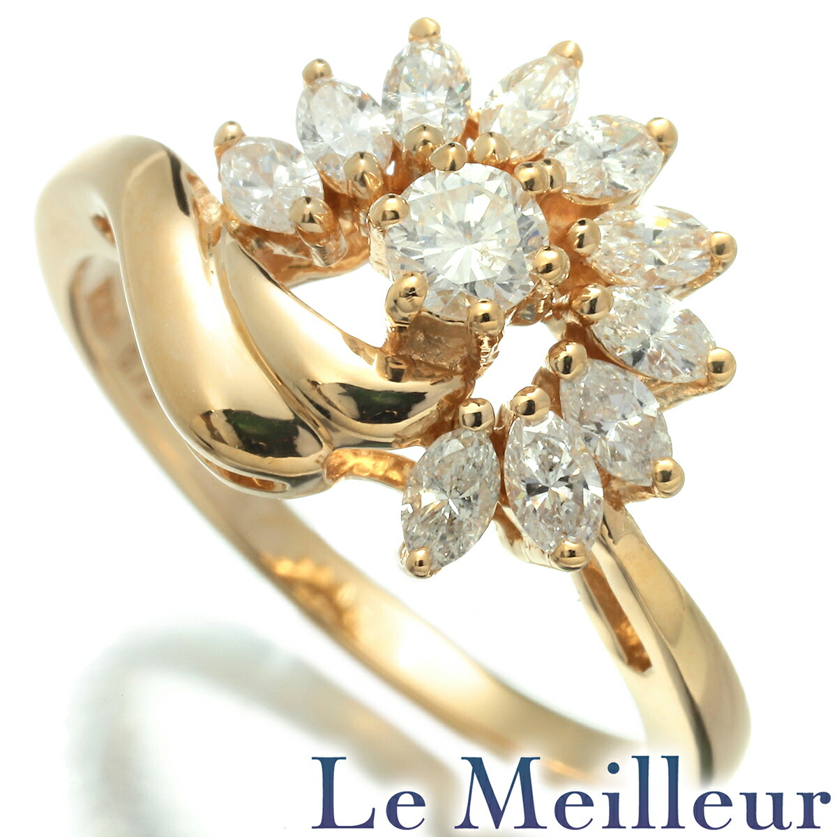 ダイヤモンド 0.72ct イエローゴールド K14YG リング 13号 指輪【中古】【新品仕上げ済】｜Le meilleur（ルメイユ）