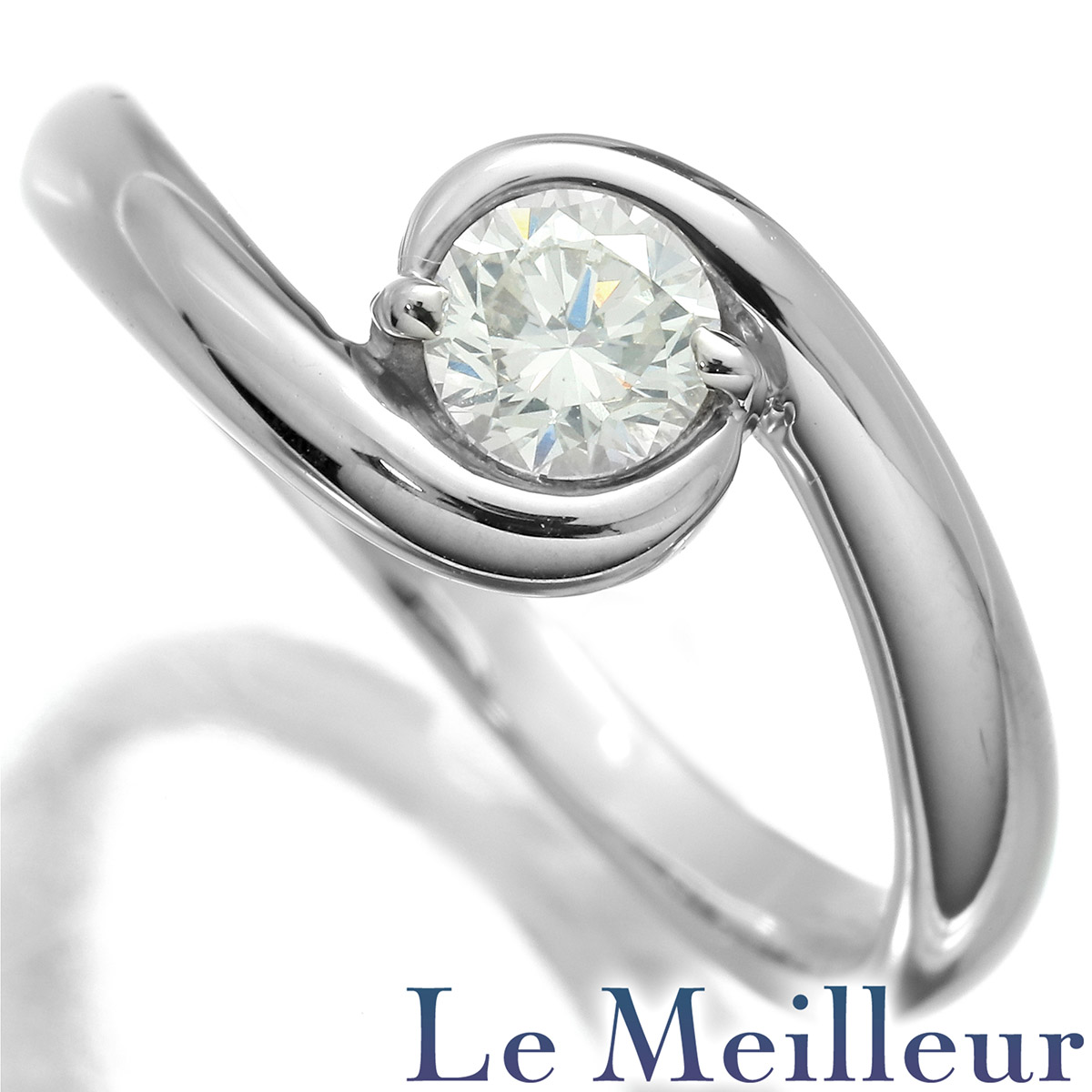 【ポイント10倍★7/25-8/2限定】ダイヤモンド 0.35ct プラチナ Pt900 一粒デザインリング 10号 指輪【中古】【新品仕上げ済】【RE-PRICE】|Le meilleur(ルメイユ)