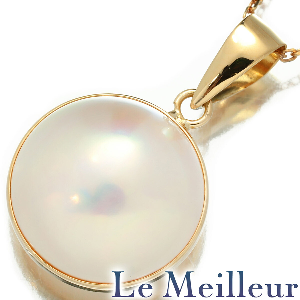 楽天市場】特級 マベ真珠＆ダイヤモンド K18YG ペンダントトップ 世界