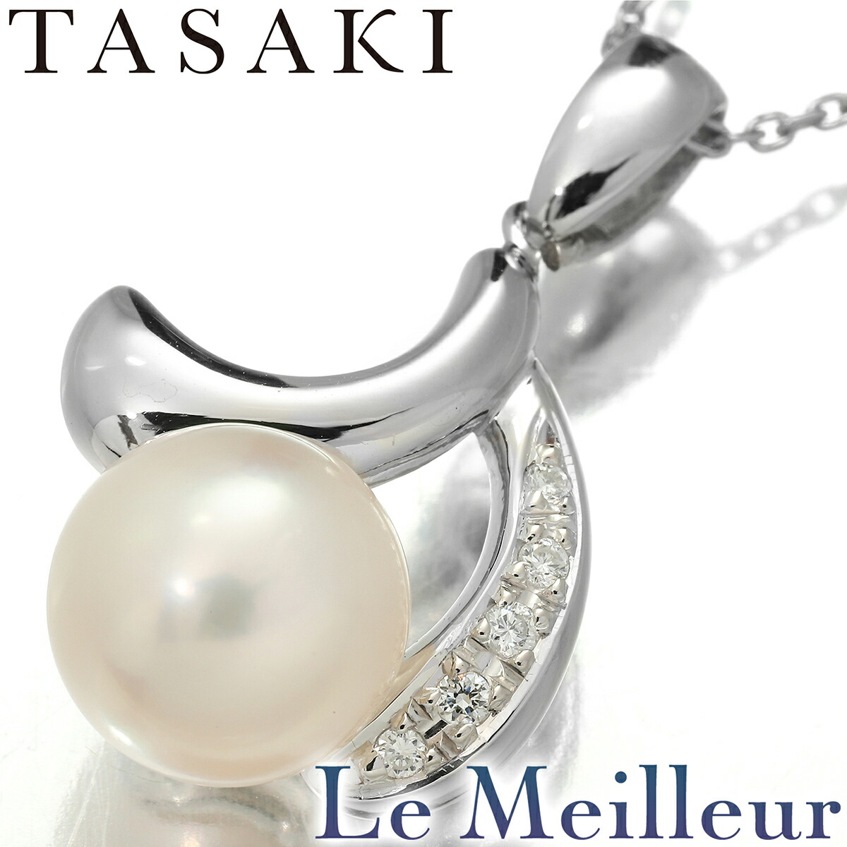 楽天市場】タサキ フラワーチャーム スライドネックレス アコヤ真珠