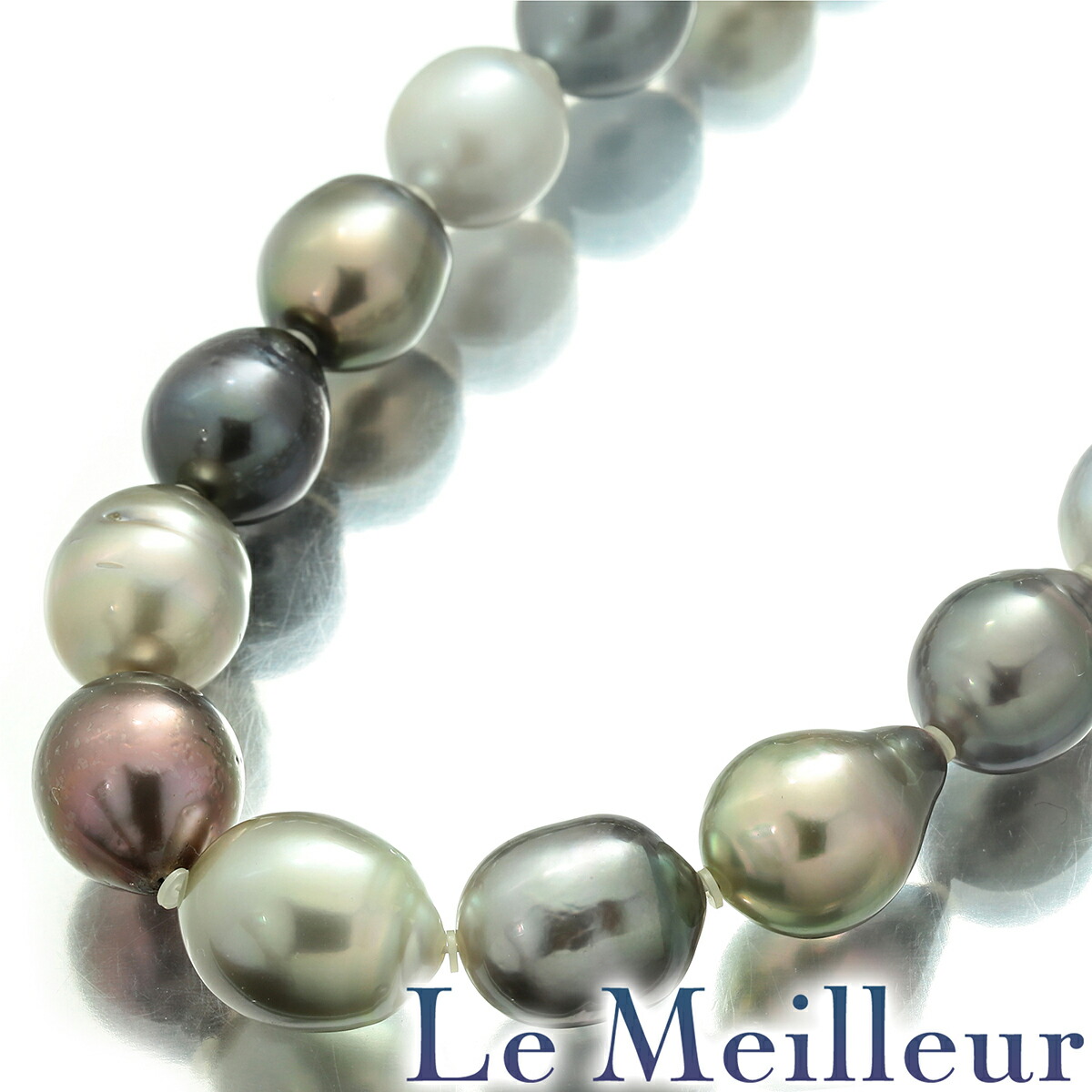 真珠 8.5～12mm シルバー Sv パールネックレス 【中古】【新品仕上げ済】｜Le meilleur（ルメイユ）