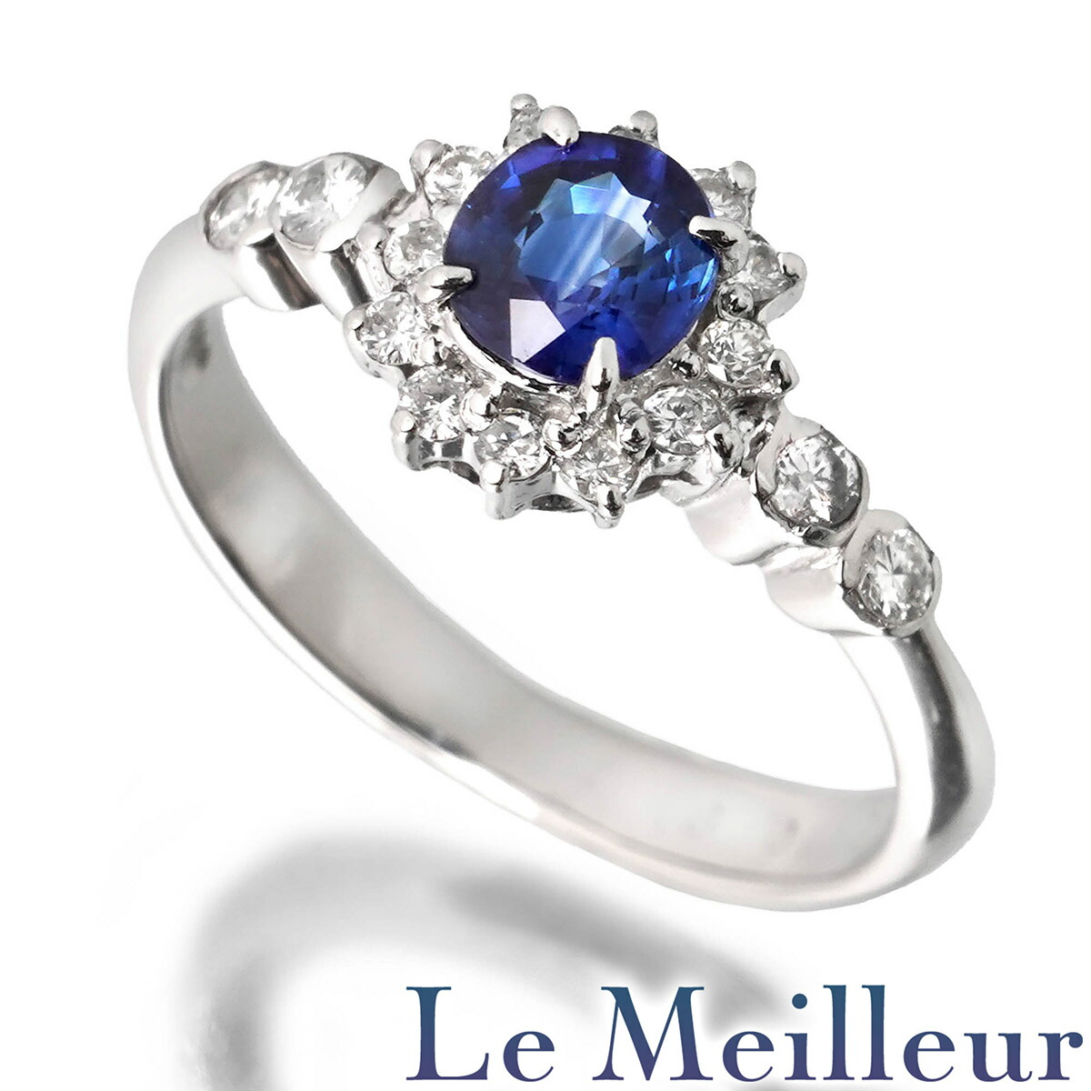 楽天市場】Pt900【3.5ミリ】サファイア ダイヤモンドリング可愛い 人気