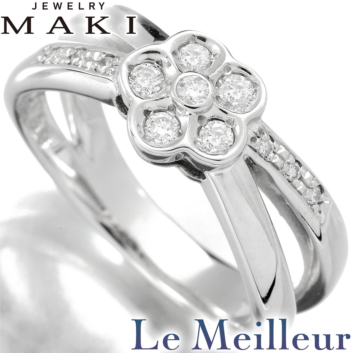 楽天市場】ジュエリーマキ フラワーデザインリング 指輪 ダイヤモンド