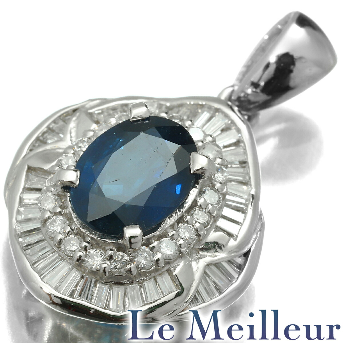 ペンダントトップ サファイア 1.52ct Pt850 【最大5,000円OFFクーポン対象】