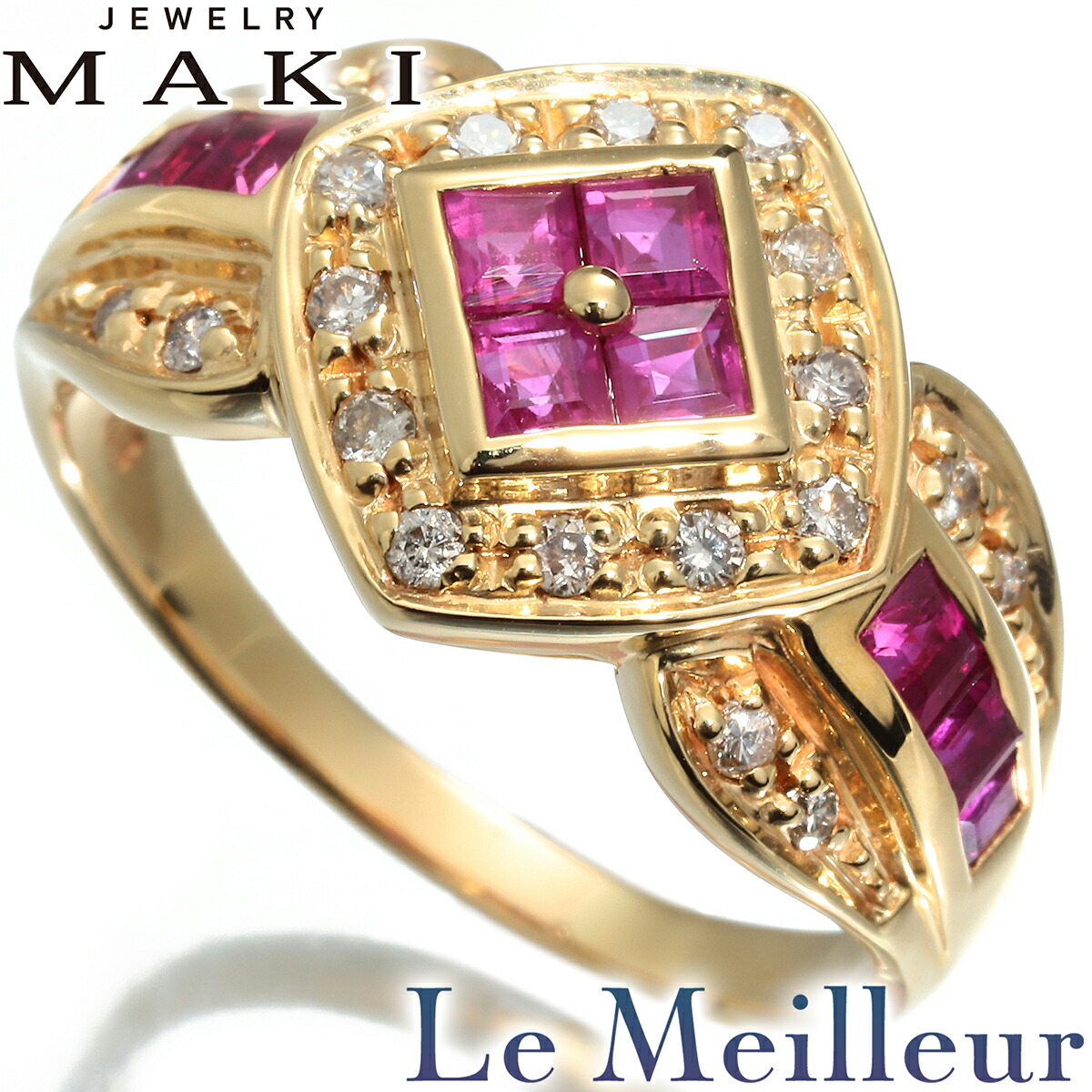 楽天市場】ジュエリーマキ リング 指輪 ルビー 0.65ct ダイヤモンド