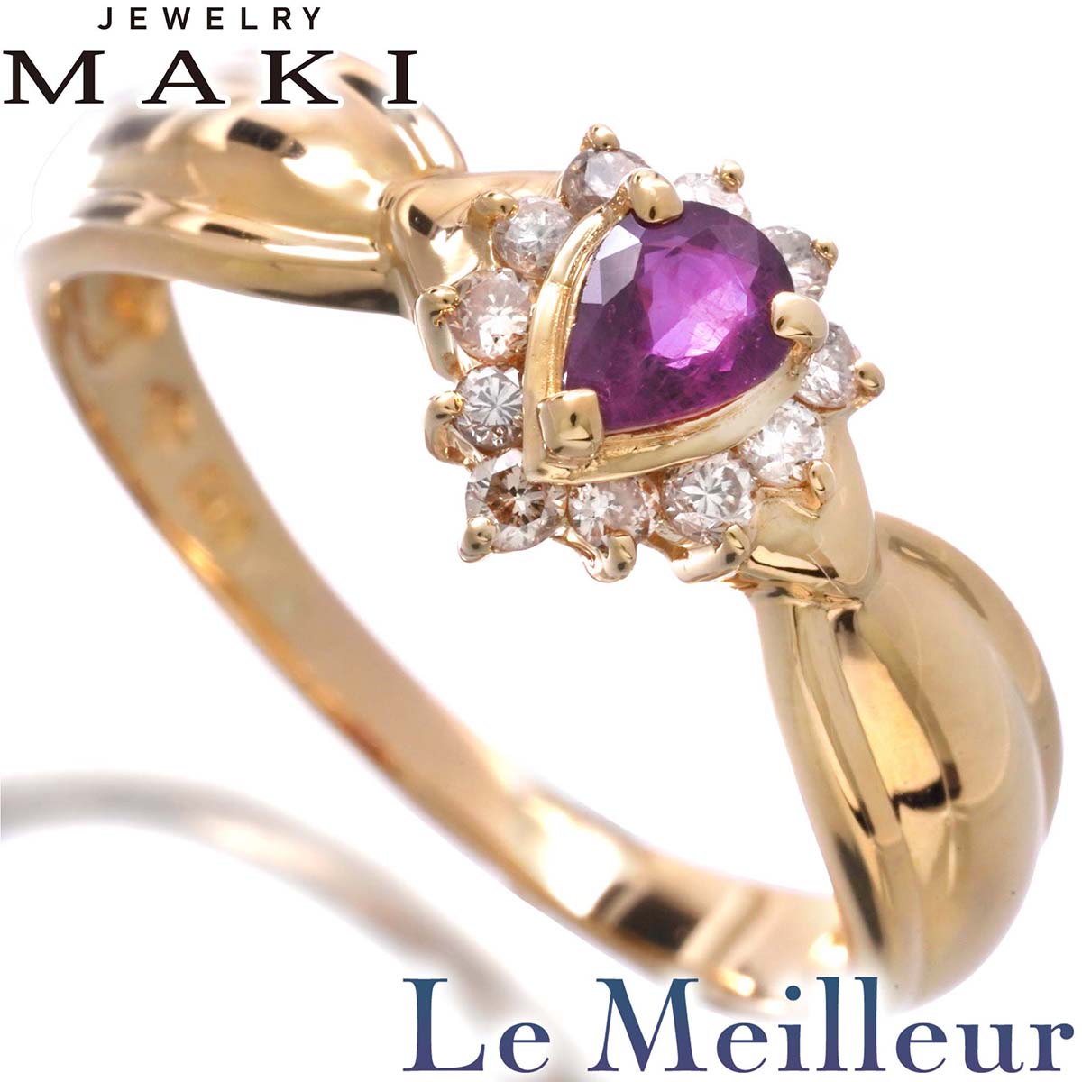 楽天市場】ジュエリーマキ デザインネックレス ルビー 0.35ct