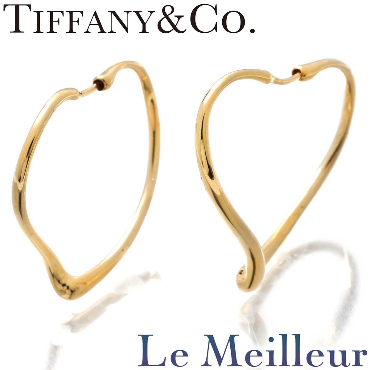 楽天市場】Tiffany&Co. ティファニーオープンハートフープピアス