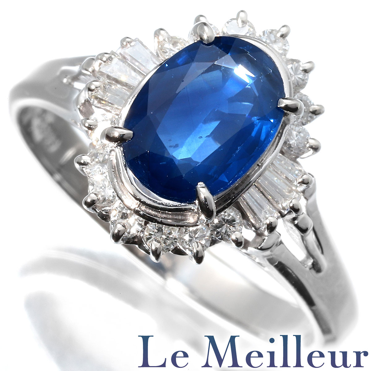 リング 指輪 サファイア 1.606ct ダイヤモンド 0.32ct プラチナ Pt900 11.5号 【最大5,000円OFFクーポン対象】 75,350円