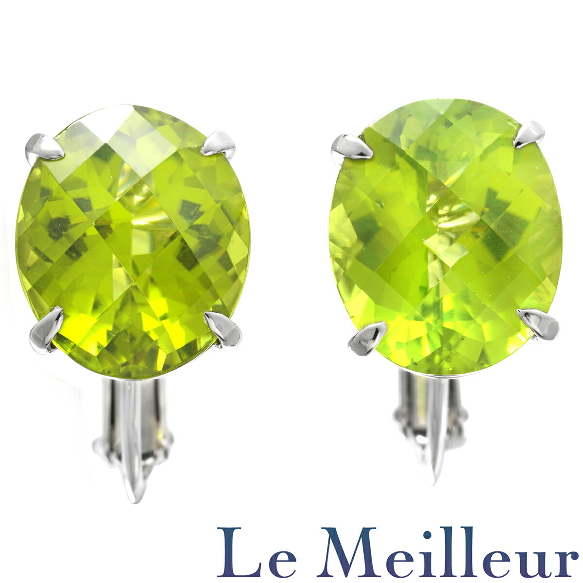 イヤリング ペリドット 5.16ct ペリドット 4.87ct K18 【最大5,000円OFFクーポン対象】