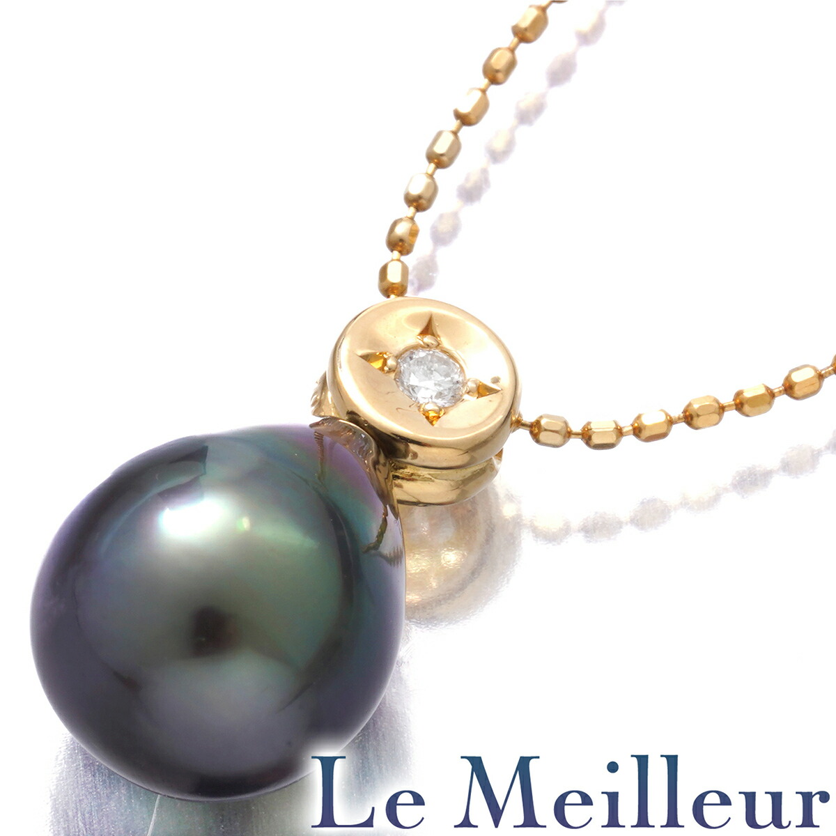 楽天市場】黒蝶真珠 一粒パール ネックレス タヒチパール ネックレス