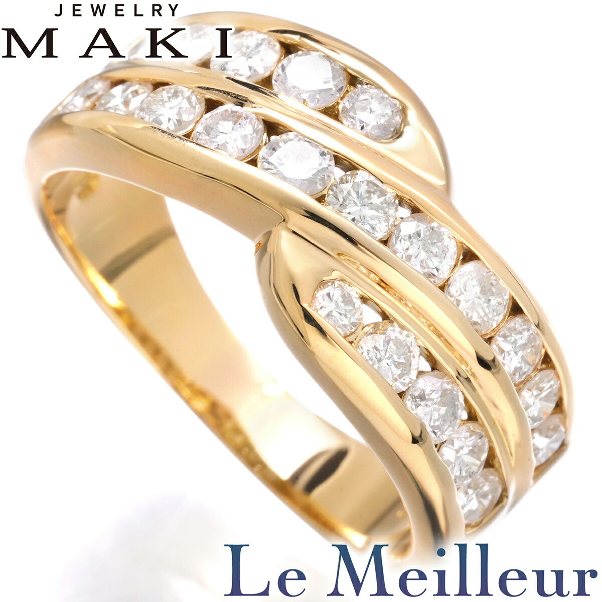 楽天市場】ジュエリーマキ デザインリング 指輪 サファイア K18 9号