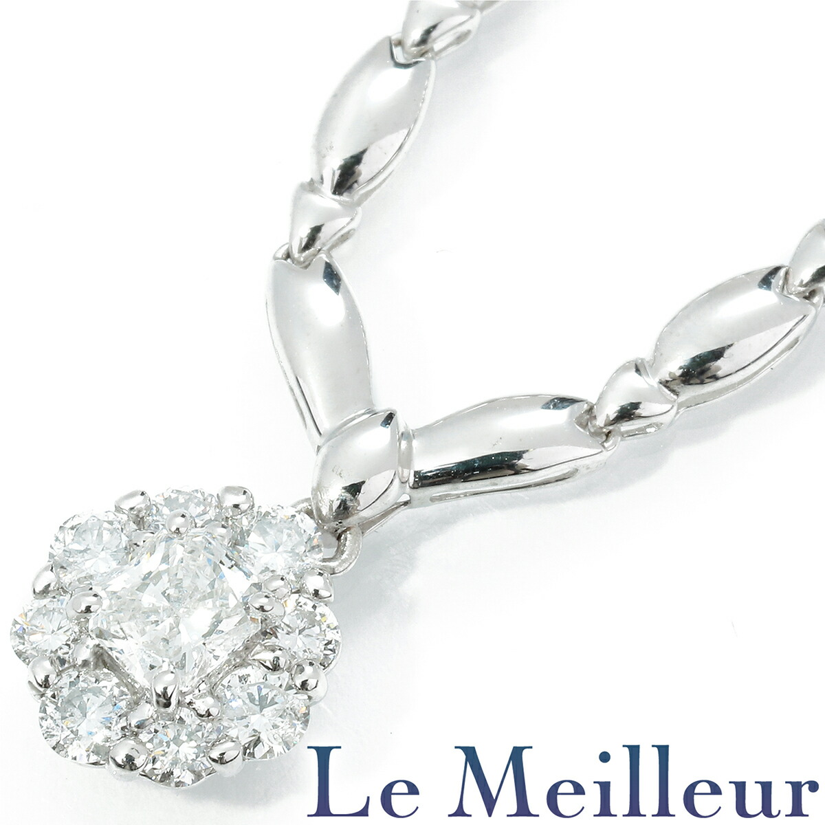 ネックレス ダイヤモンド 0.312ct ダイヤモンド 0.43ct ホワイトゴールド K10WG 【最大5,000円OFFクーポン対象】