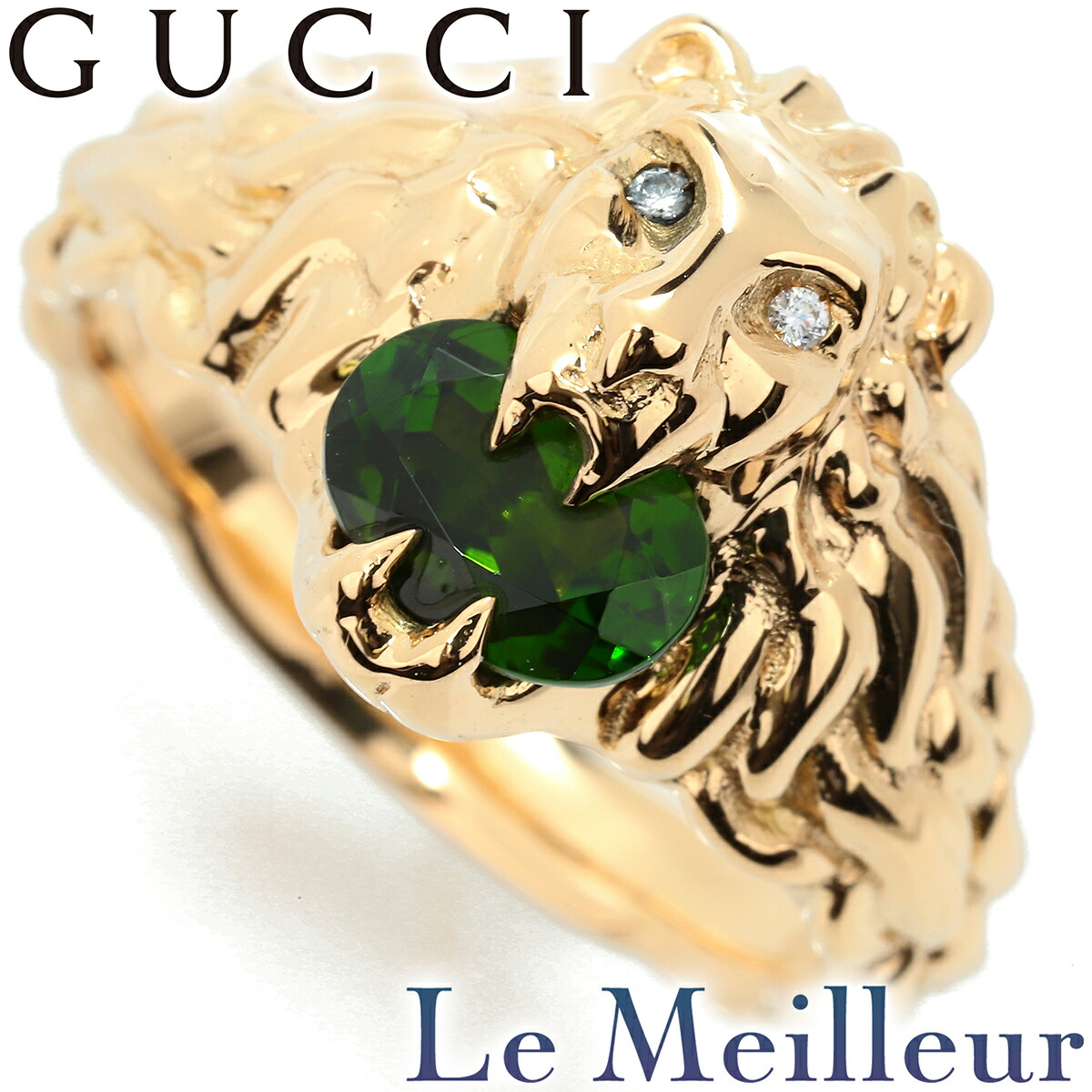 GUCCI ライオンモチーフ ゴールドリング 楽天市場】GUCCI グッチ 402763 らいおん アニマル ライオン ストーン