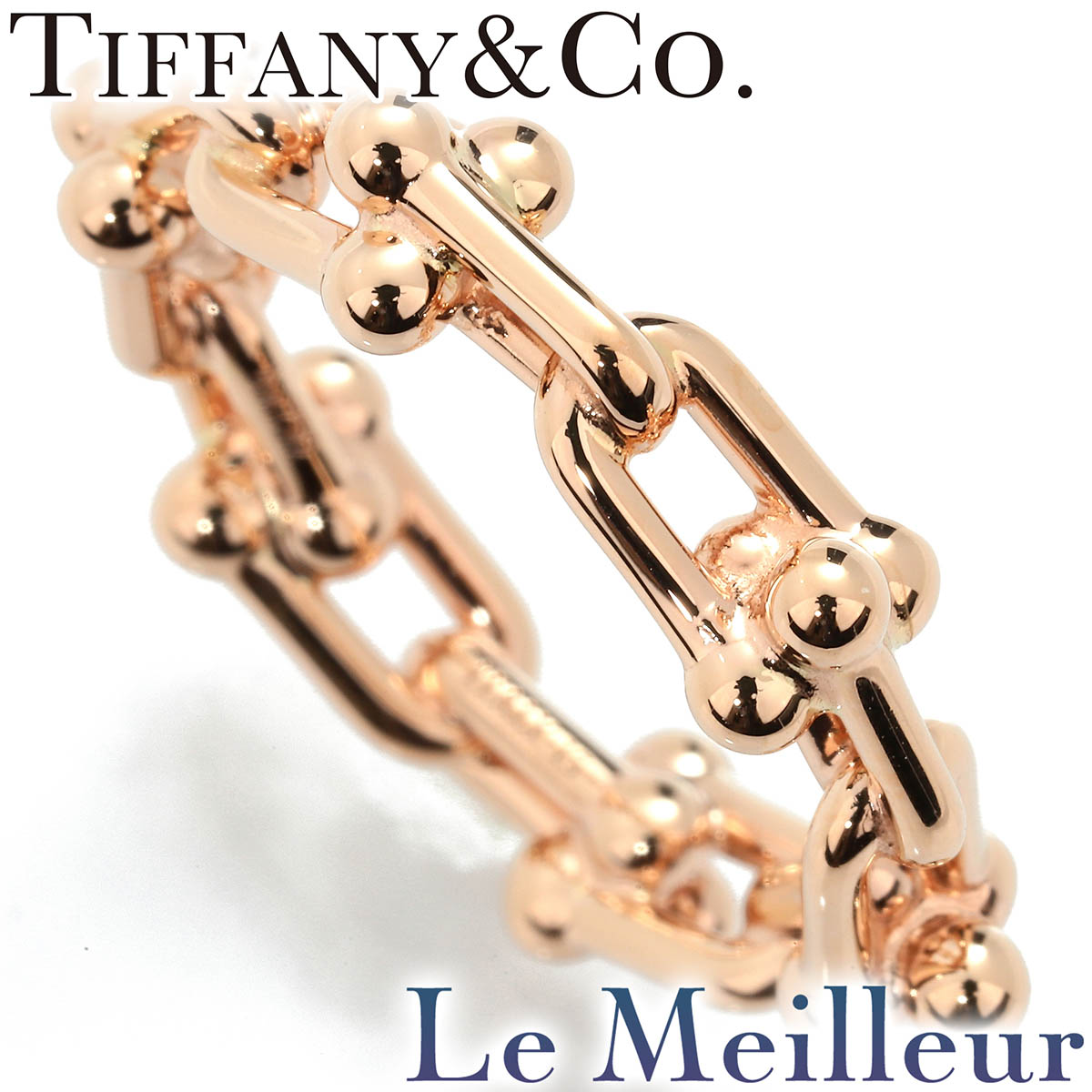 【ポイント5倍★4/20 23:59まで】TIFFANY&Co. ティファニー Tiffany HardWear ピンクゴールド K18PG マイクロ リンク リング 5号 指輪【中古】【新品仕上げ済】 【最大5,000円OFFクーポン対象】