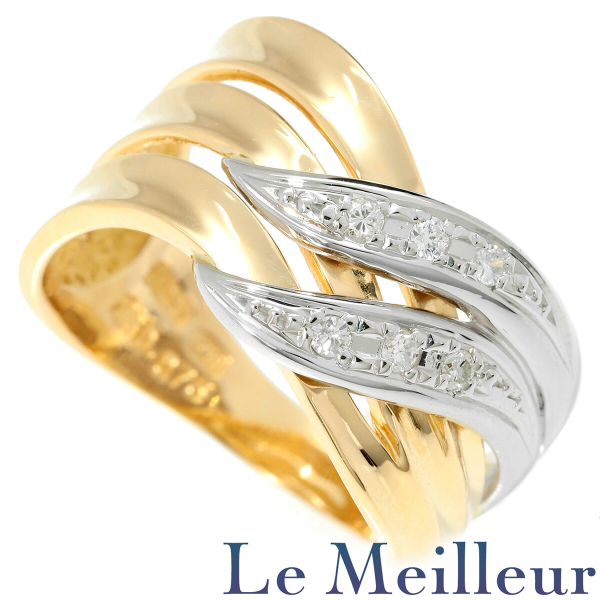 ゴールド プラチナ ダイヤのファッションリング 島田貴金属 ゴールド プラチナ ダイヤのファッションリング 島田貴金属 K18