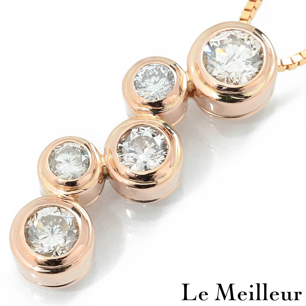 ダイヤモンド 0.52ct イエローゴールド K18YG ペンダント ネックレス【中古】【新品仕上げ済】｜Le meilleur（ルメイユ） 90,200円