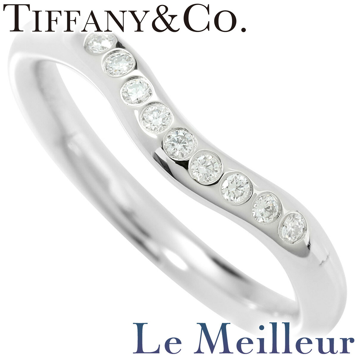 ★SALE★【TIFFANY&Co.】カーブド　バンド　リング　９号　1715 TIFFANY&Co. ティファニー エルサ・ペレッティ カーブド バンド