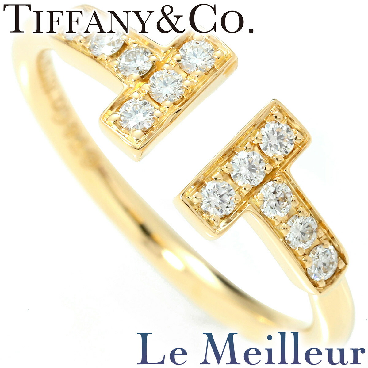 Tiffany & Co \"TIFFANY T\" 18K ダイヤモンド リング【ランク:S】 Tiffany & Co. - (新品仕上げ済）ティファニー TIFFANY T