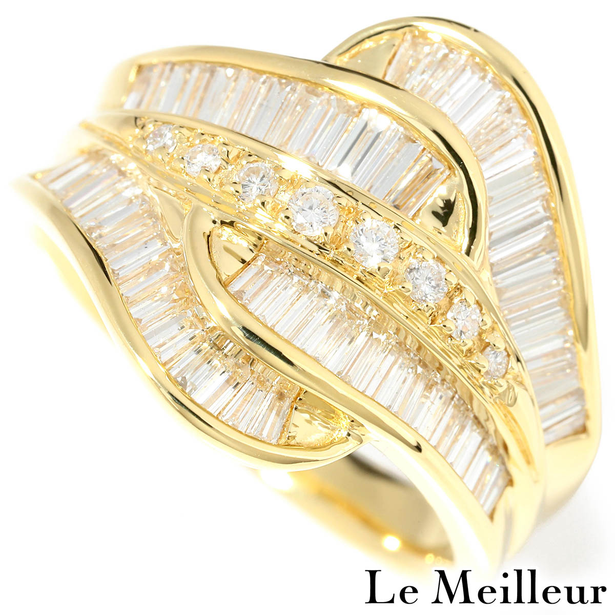 リング 指輪 ダイヤモンド 1.21ct イエローゴールド K18YG 14号|Le meilleur(ルメイユ)
