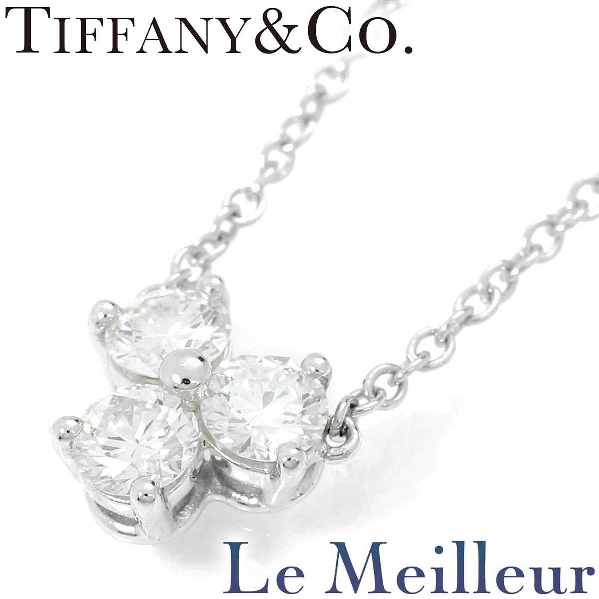 TIFFANY&Co. ティファニー アリア ダイヤモンド プラチナ Pt950 ネックレス 【中古】【新品仕上げ済】|Le meilleur(ルメイユ)