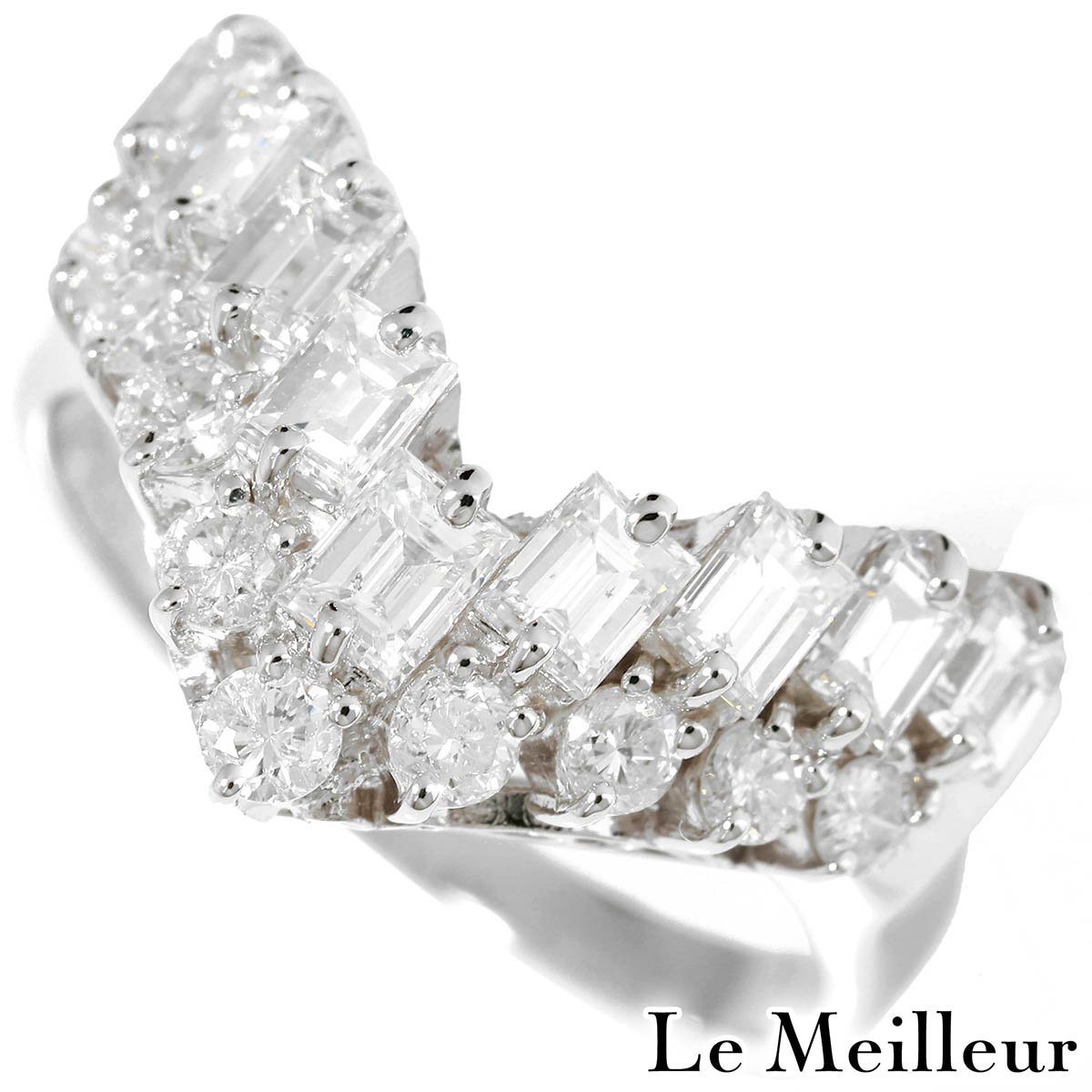 ダイヤモンド 1.5ct プラチナ Pt900 リング 13号 指輪【中古】【新品仕上げ済】【RE-PRICE】