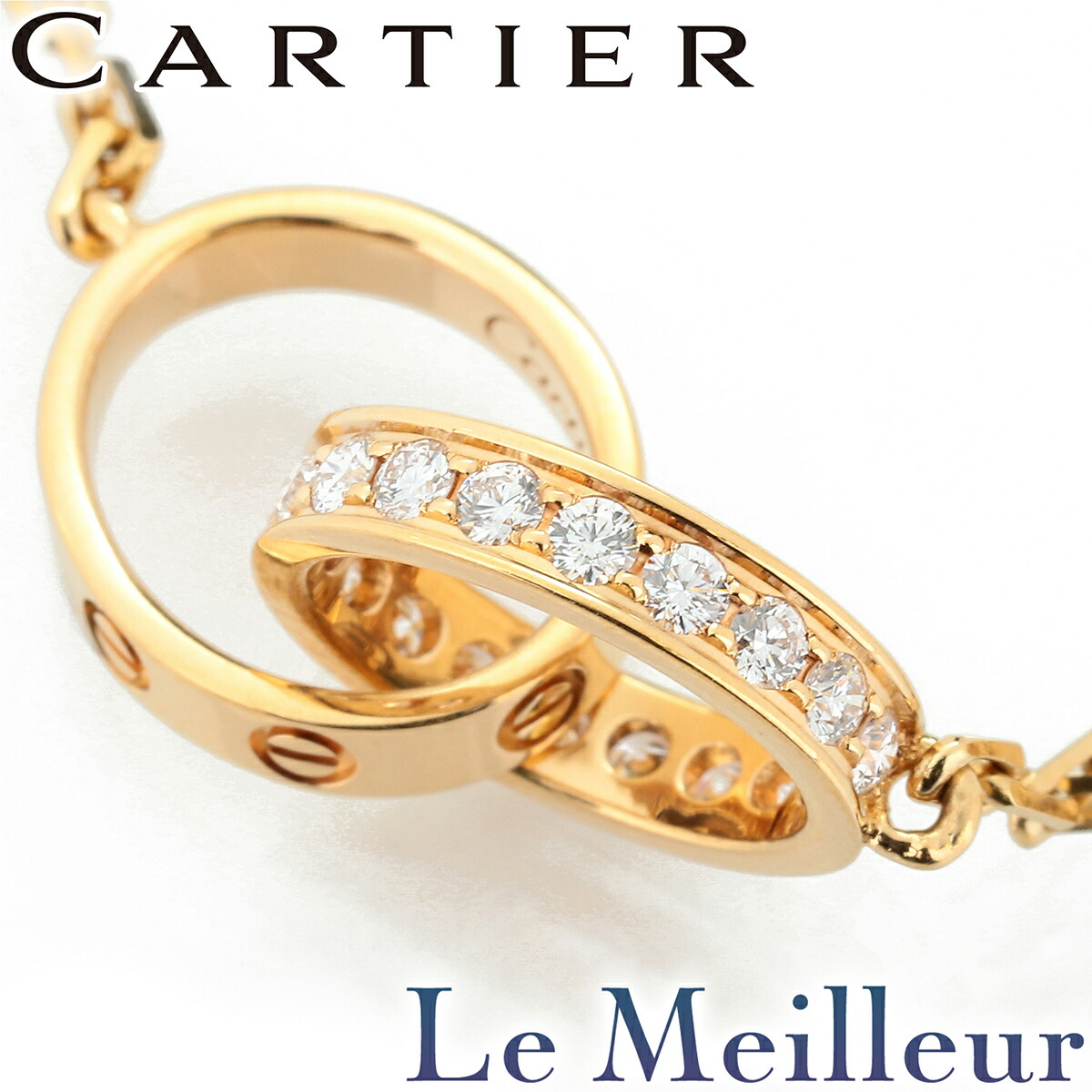Cartier カルティエ BABY LOVE ダイヤモンド イエローゴールド K18YG ネックレス 【中古】【新品仕上げ済】【RE-PRICE】 【最大5,000円OFFクーポン対象】