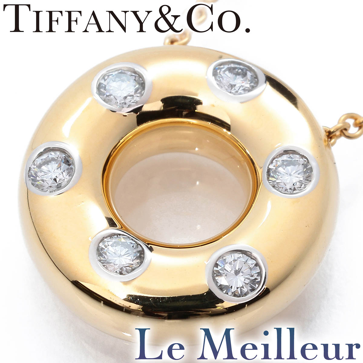 ティファニー ドッツ サークルダイヤモンドペンダント ダイヤモンド K18YG TIFFANY&Co. 【最大5,000円OFFクーポン対象】