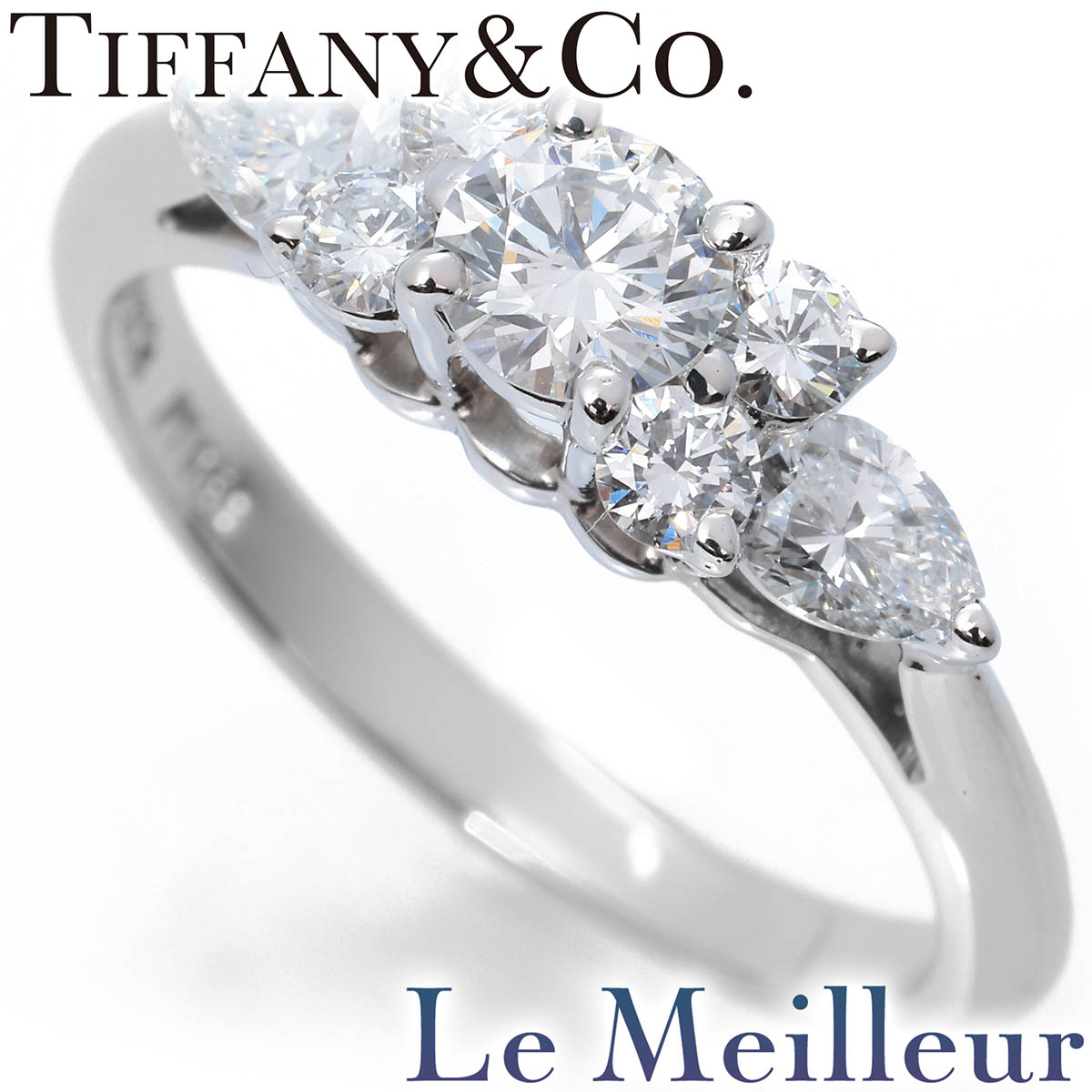 ティファニー セブンストーンリング 指輪 ダイヤモンド Pt950 8号 TIFFANY&Co.｜Le meilleur（ルメイユ）