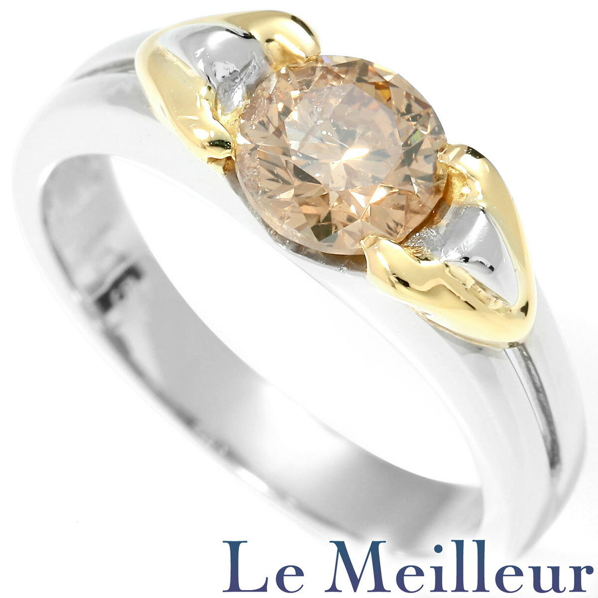 楽天市場】ブラウンダイヤモンドリング 0.90CT PT900製