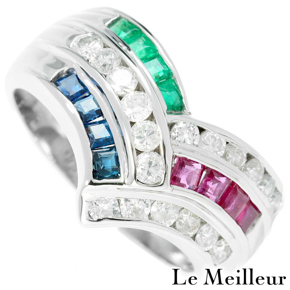 【ポイント5倍★7/25-8/2限定】ダイヤモンド 0.64ct ルビー プラチナ Pt900 リング 13号 指輪【中古】【新品仕上げ済】【RE-PRICE】｜Le meilleur（ルメイユ）