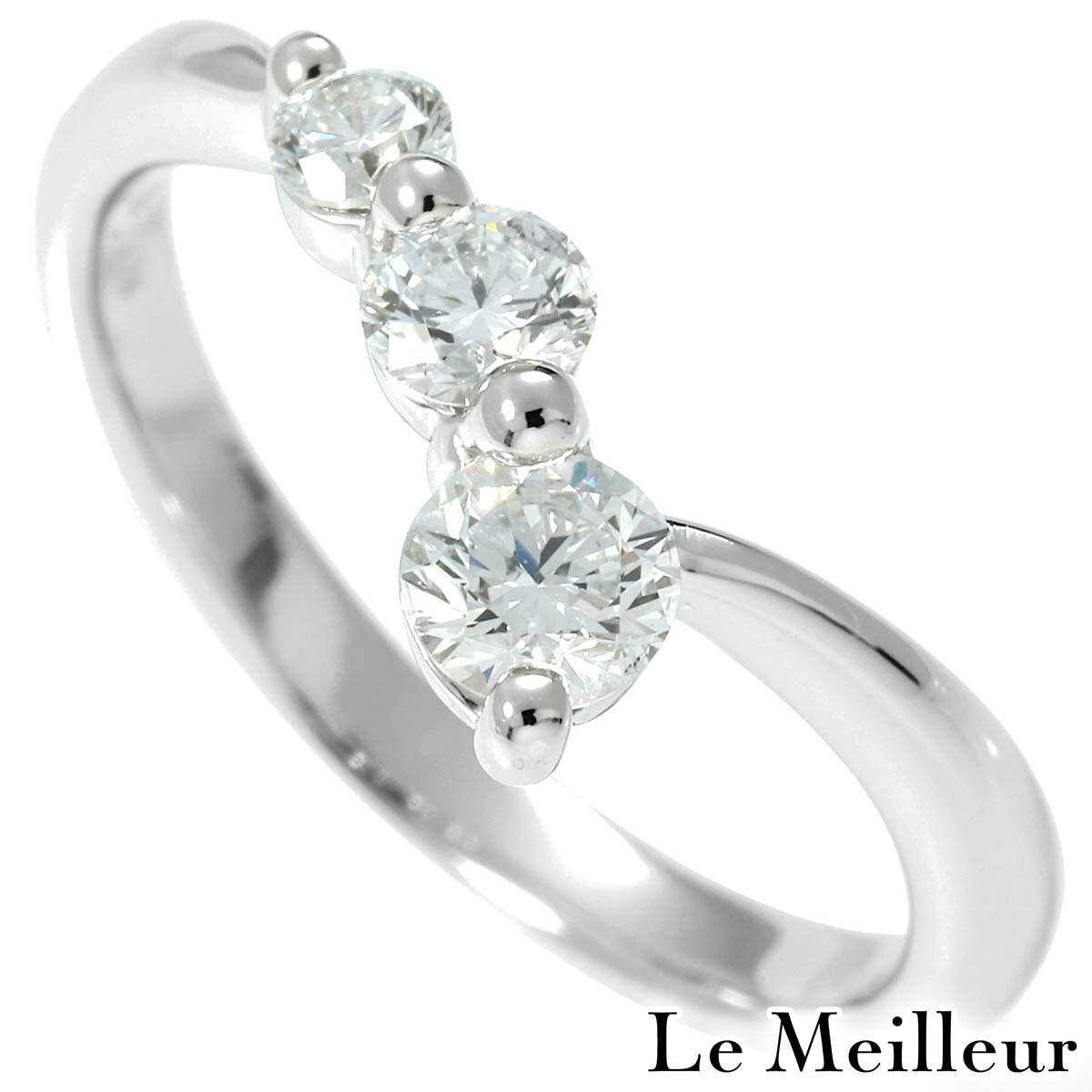 トリロジー リング 指輪 ダイヤモンド 0.50ct プラチナ Pt900 12号 TRILOGY 【最大5,000円OFFクーポン対象】