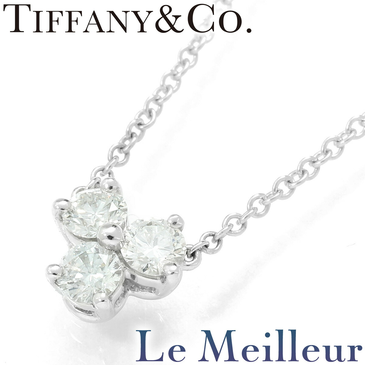 TIFFANY&Co. ティファニー アリア ダイヤモンド プラチナ Pt950 ネックレス 【中古】【新品仕上げ済】|Le meilleur(ルメイユ)