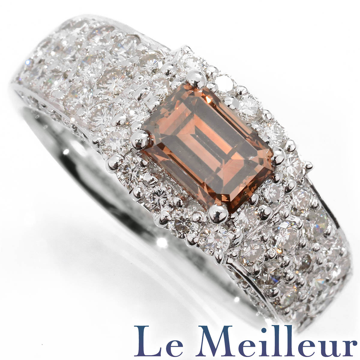 リング 指輪 ブラウンダイヤモンド 1.114ct ダイヤモンド 1.04ct K18 14号|Le meilleur(ルメイユ)