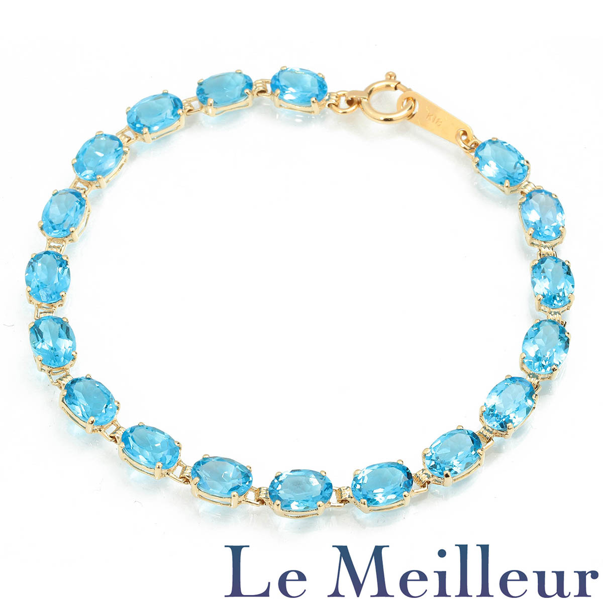 楽天市場】ロンドンブルートパーズ ブレスレット K18イエローゴールド