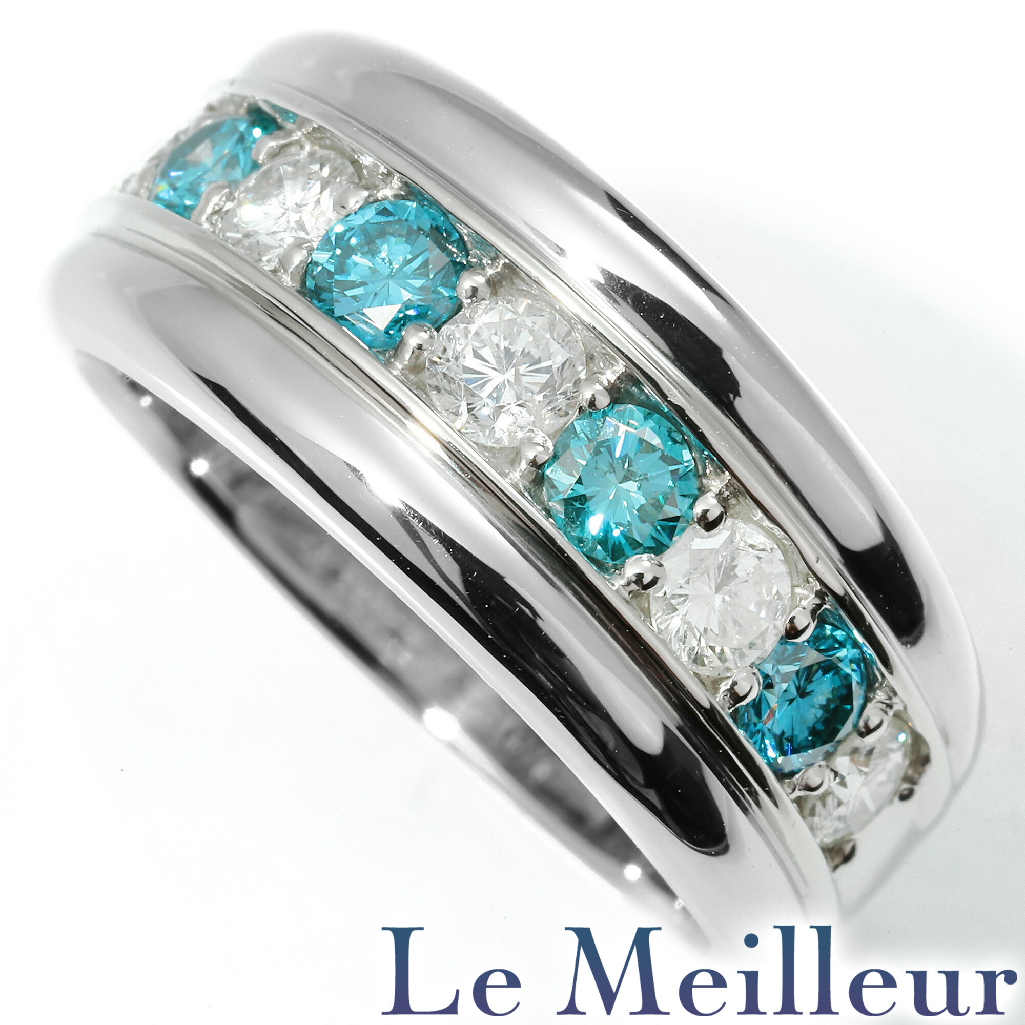 リング 指輪 ダイヤモンド 0.59ct ブルーダイヤモンド 0.43ct プラチナ Pt900 12.5号【RE-PRICE】|Le meilleur(ルメイユ)