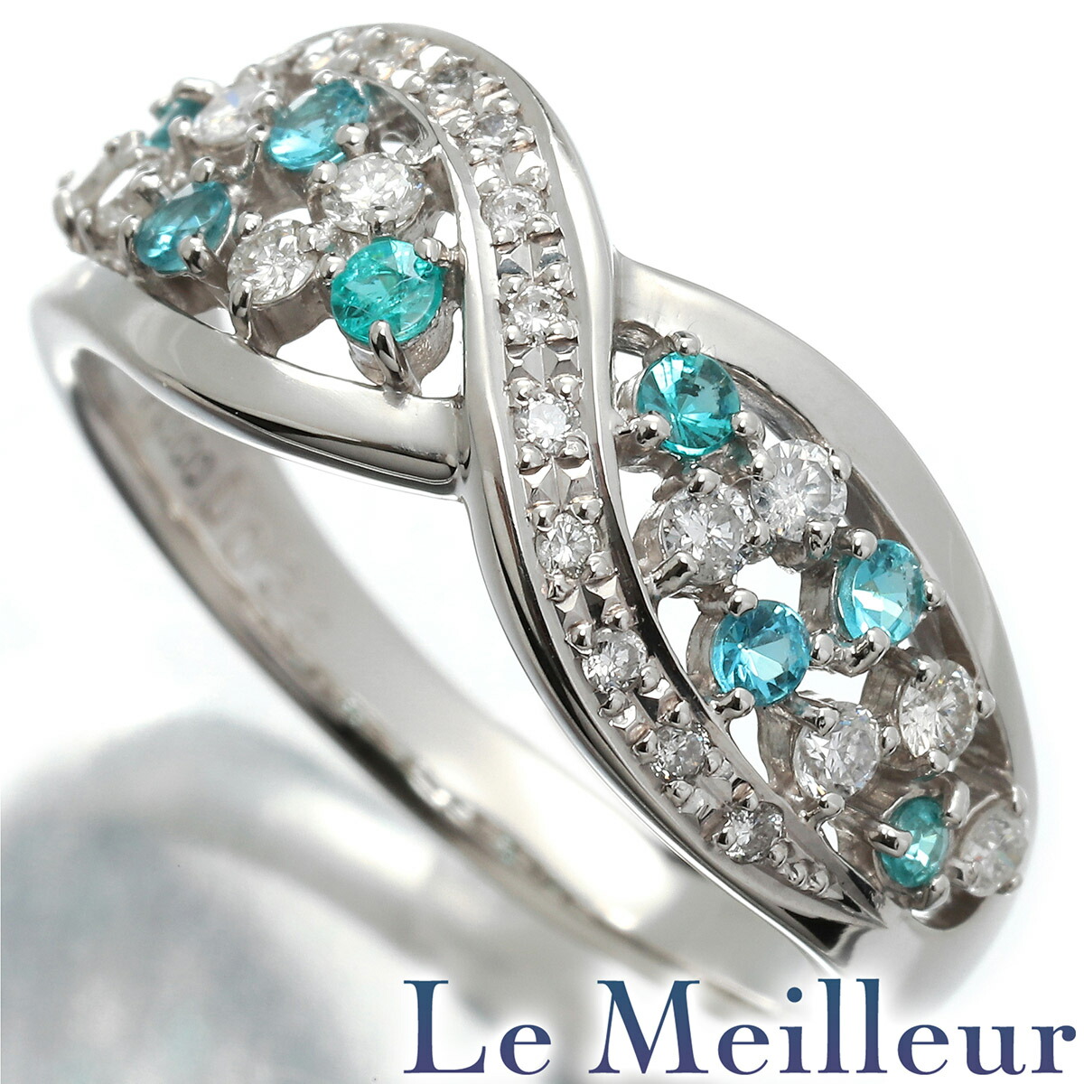 楽天市場】リング 指輪 アクアマリン 0.55ct パライバトルマリン PT900