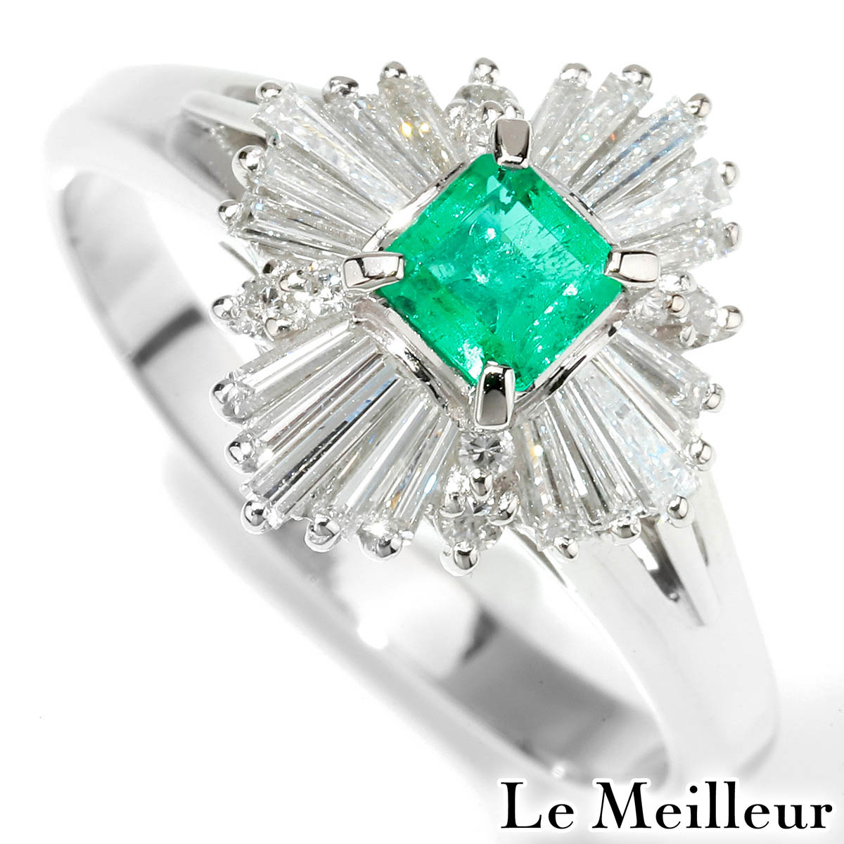 リング 指輪 エメラルド 0.27ct ダイヤモンド 0.5ct プラチナ Pt900 13号 【最大5,000円OFFクーポン対象】